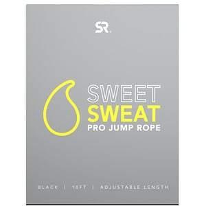 Sports Research, Sweet Sweat Pro Jump Rope, Black, 1 Jump Rope - HealthCentralUSA
