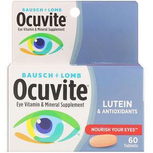 Bausch & Lomb, Eye Vitamin & Mineral Supplement, Lutein & Antioxidants , 60 Tablets - HealthCentralUSA