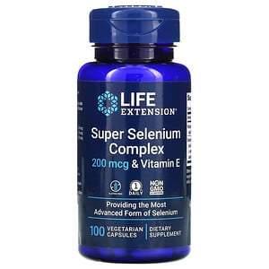 Life Extension, Super Selenium Complex & Vitamin E, 200 mcg, 100 Vegetarian Capsules - HealthCentralUSA
