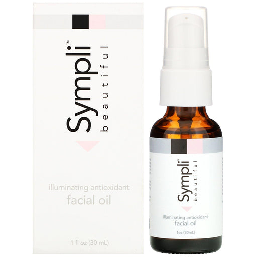 Sympli Beautiful, Illuminating Antioxidant Facial Oil with Argan, Marula, Rosehip & Orange Oil, 1 fl oz (30 ml) - HealthCentralUSA