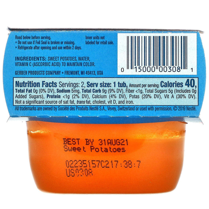 Gerber, Sweet Potato, 2 Pack, 2 oz (56 g) Each - HealthCentralUSA