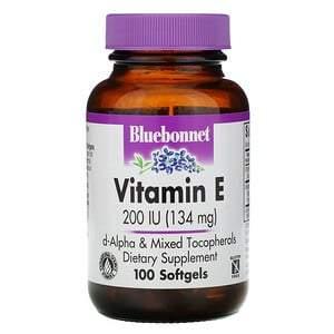 Bluebonnet Nutrition, Vitamin E, 200 IU, 100 Softgels - HealthCentralUSA