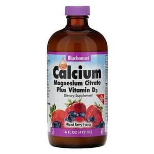 Bluebonnet Nutrition, Liquid Calcium Magnesium Citrate Plus Vitamin D3, Natural Mixed Berry Flavor, 16 fl oz (472 ml) - HealthCentralUSA