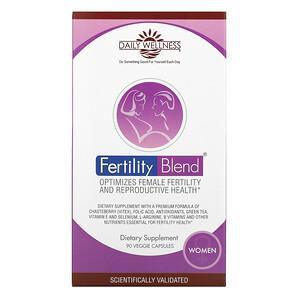 Daily Wellness Company, Fertility Blend for Women, 90 Veggie Capsules - HealthCentralUSA