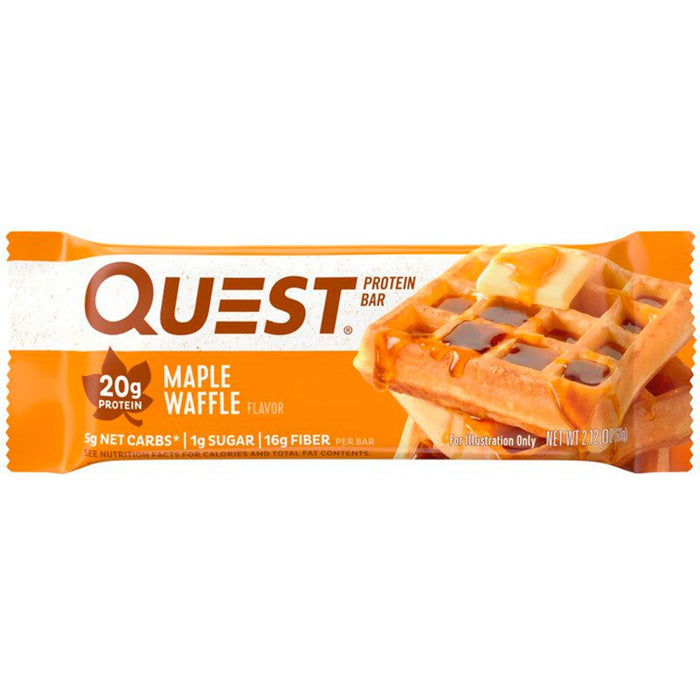 Quest Nutrition, Protein Bar, Maple Waffle, 12 Bars, 2.12 oz (60 g) Each - HealthCentralUSA