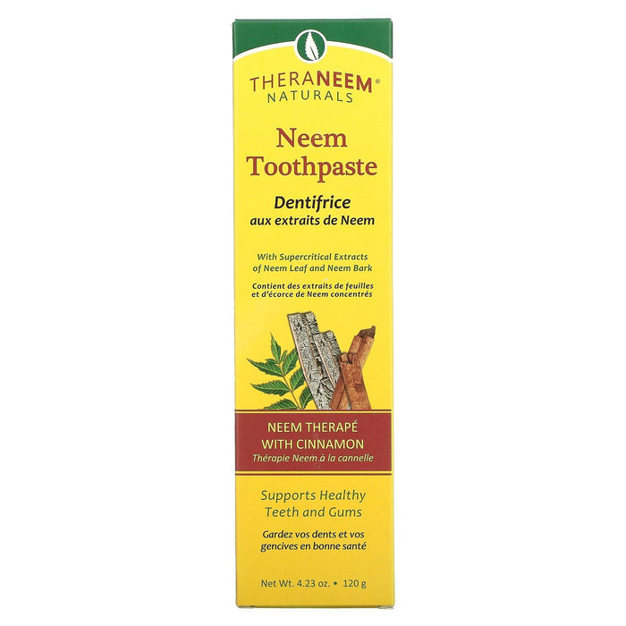 Organix South, TheraNeem Naturals, Neem Toothpaste, Neem Therape with Cinnamon, 4.23 oz (120 g) - HealthCentralUSA