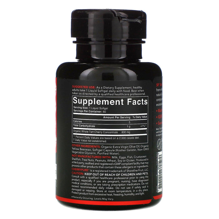 Sports Research, Tart Cherry Concentrate, 800 mg, 60 Softgels - HealthCentralUSA