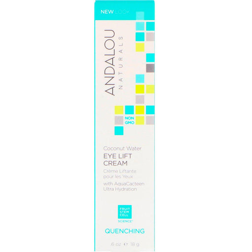 Andalou Naturals, Coconut Water Eye Lift Cream, Quenching, 0.60 fl oz (18 g) - HealthCentralUSA