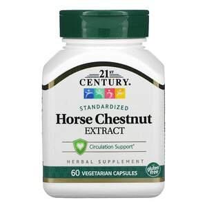 21st Century, Horse Chestnut Extract, Standardized, 60 Vegetarian Capsules - HealthCentralUSA