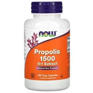 Now Foods, Propolis 1500, 100 Veg Capsules - HealthCentralUSA