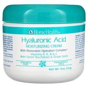 Home Health, Hyaluronic Acid Moisturizing Cream, Fragrance Free, 4 oz (113 g) - HealthCentralUSA