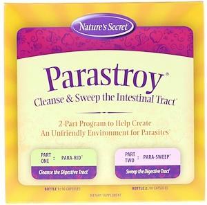 Nature's Secret, Parastroy, Cleanse & Sweep The Intestinal Tract, 2 Bottles, 90 Capsules Each - HealthCentralUSA