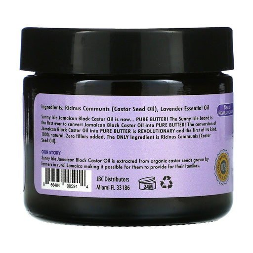Sunny Isle, Jamaican Black Castor Oil, Pure Butter, Lavender, 2 fl oz - HealthCentralUSA