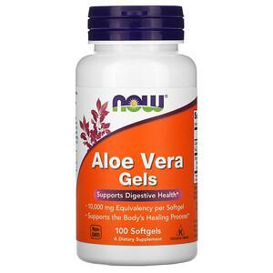 Now Foods, Aloe Vera Gels, 100 Softgels - HealthCentralUSA