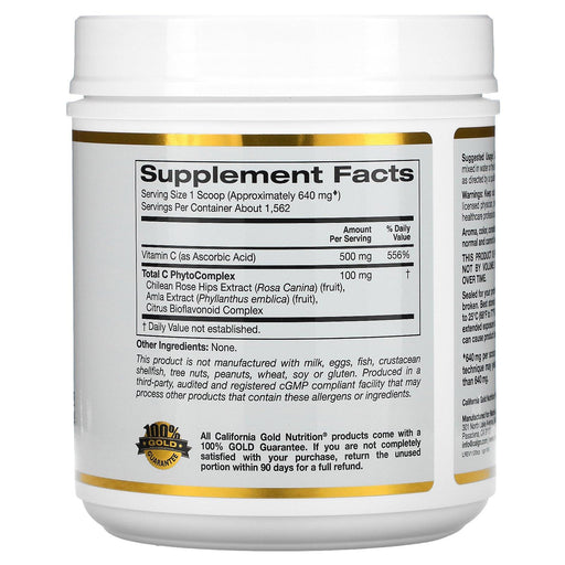California Gold Nutrition, Total C Complex, Vitamin C + Phytonutrients, 500 mg, 2.2 lb (1 kg) - HealthCentralUSA