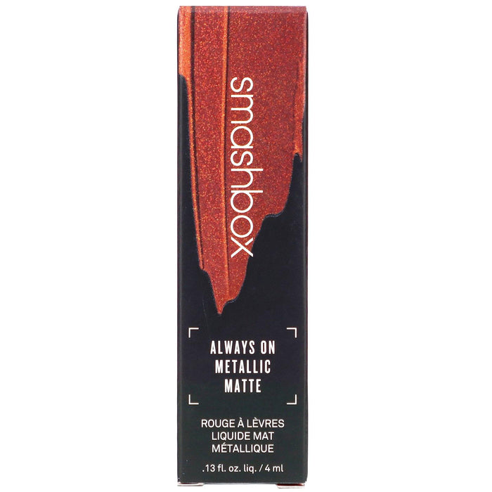 Smashbox, Always On Metallic Matte Liquid Lipstick, Bold Digger, 0.13 fl oz (4 ml) - HealthCentralUSA
