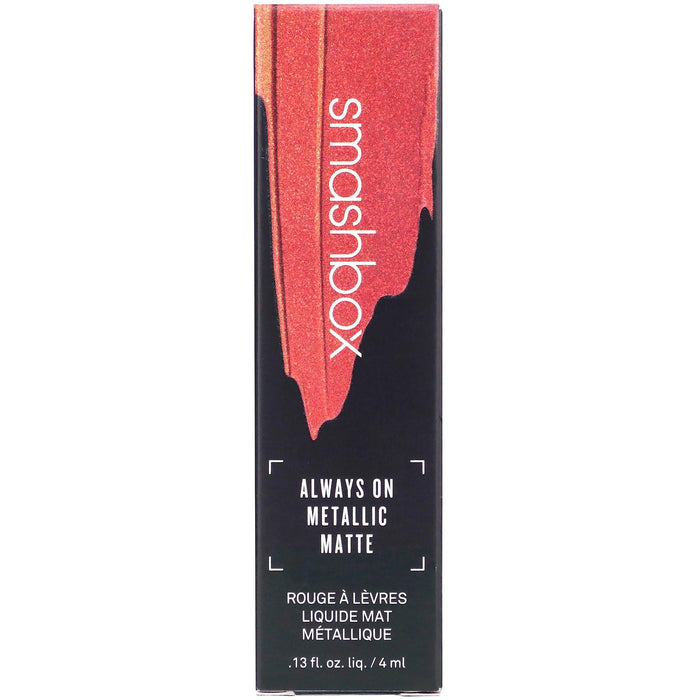 Smashbox, Always On Metallic Matte Liquid Lipstick, Rust Fund, 0.13 fl oz (4 ml) - HealthCentralUSA