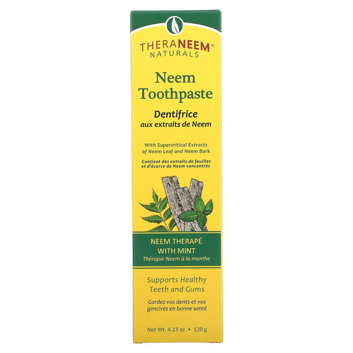 Organix South, TheraNeem Naturals, Neem Toothpaste, Neem Therape with Mint, 4.23 oz (120 g) - HealthCentralUSA