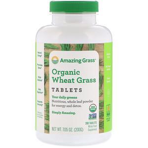 Amazing Grass, Organic Wheat Grass Tablets, 200 Tablets - HealthCentralUSA