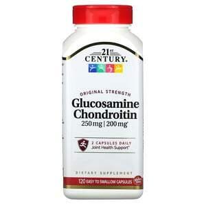 21st Century, Glucosamine / Chondroitin, Original Strength, 250 mg / 200 mg, 120 Easy to Swallow Capsules - HealthCentralUSA