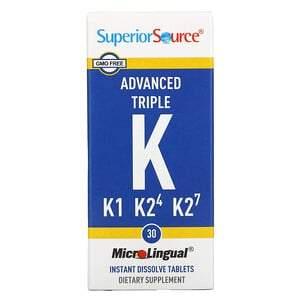 Superior Source, Advanced Triple K, 30 MicroLingual Instant Dissolve Tablets - HealthCentralUSA