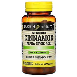 Mason Natural, Cinnamon Alpha Lipoic Acid, 60 Capsules - HealthCentralUSA