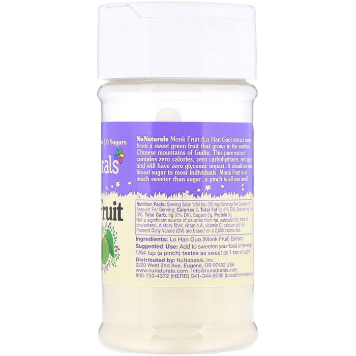 NuNaturals, Monk Fruit Pure Extract, .71 oz (20 g) - HealthCentralUSA