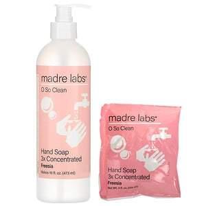 Madre Labs, Hand Soap, 3x Concentrate, Freesia, 1 Pouch, 4 oz (118 ml) - HealthCentralUSA