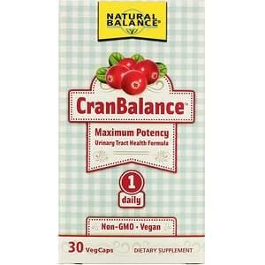 Natural Balance, CranBalance, Urinary Tract Health Formula, 30 VegCaps - HealthCentralUSA
