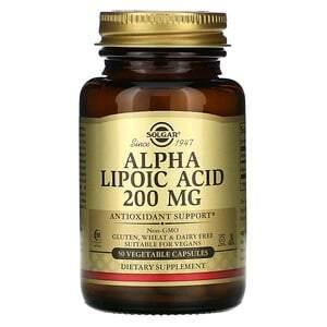 Solgar, Alpha Lipoic Acid, 200 mg, 50 Vegetable Capsules - HealthCentralUSA