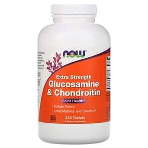 Now Foods, Glucosamine & Chondroitin, Extra Strength, 240 Tablets - HealthCentralUSA