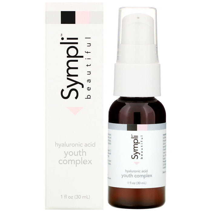 Sympli Beautiful, Hyaluronic Acid Youth Complex Serum, 1 fl oz (30 ml) - HealthCentralUSA