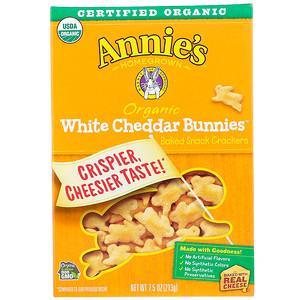 Annie's Homegrown, Organic White Cheddar Bunnies, Baked Snack Crackers, 7.5 oz (213 g) - HealthCentralUSA