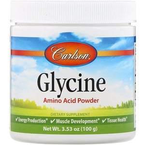 Carlson Labs, Glycine, Amino Acid Powder, 3.53 oz (100 g) - HealthCentralUSA