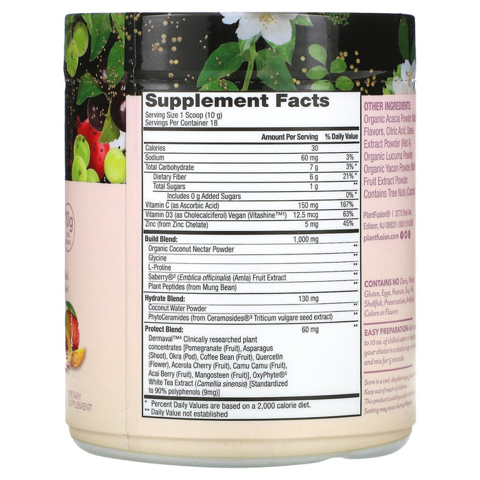 PlantFusion, Complete Plant Peptides, Collagen Beauty, Peach Mango, 6.35 oz (180 g) - HealthCentralUSA