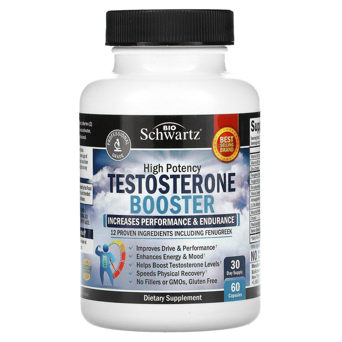 BioSchwartz, High Potency Testosterone Booster, 60 Capsules - HealthCentralUSA