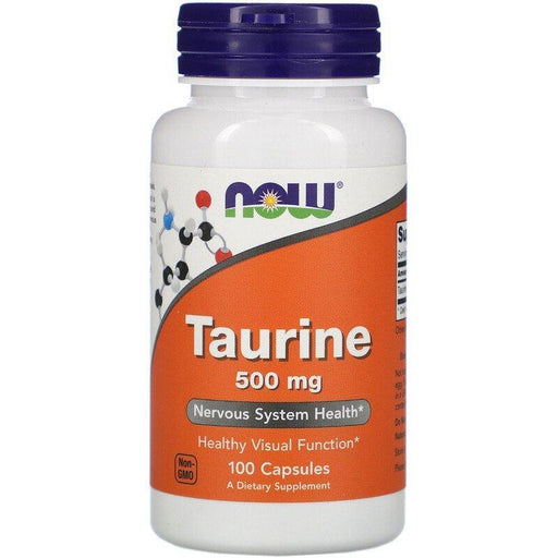 Now Foods, Taurine, 500 mg, 100 Capsules - HealthCentralUSA