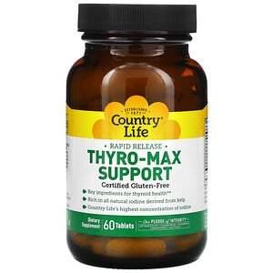 Country Life, Rapid Release Thyro-Max Support, 60 Tablets - HealthCentralUSA