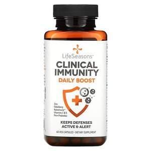 LifeSeasons, Clinical Immunity, Daily Boost, 60 Veg Capsules - HealthCentralUSA