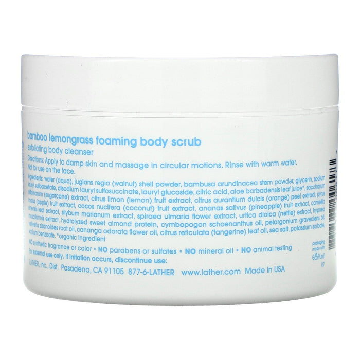 Lather, Bamboo Lemongrass Foaming Body Scrub, 8 oz (226 g) - HealthCentralUSA