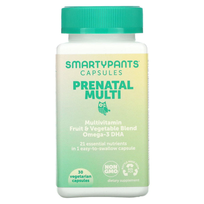 SmartyPants, Prenatal Multi, 30 Vegetarian Capsules - HealthCentralUSA