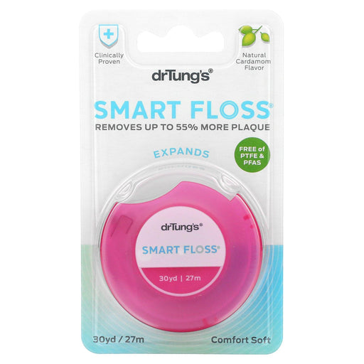 Dr. Tung's, Smart Floss, Natural Cardamom, 30 yd (27 m) - HealthCentralUSA