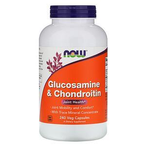 Now Foods, Glucosamine & Chondroitin, 240 Veg Capsules - HealthCentralUSA