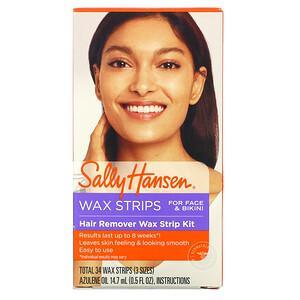 Sally Hansen, Hair Remover Wax Strip Kit, 34 Wax Strips - HealthCentralUSA