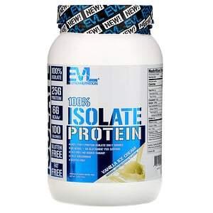 EVLution Nutrition, 100% Isolate Protein, Vanilla Ice Cream, 1.6 lb (726 g) - HealthCentralUSA