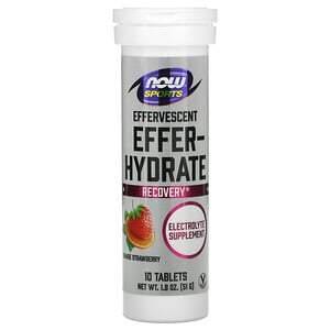 Now Foods, Sports, Effer-Hydrate, Orange Strawberry, 10 Tablets, 1.8 oz (51 g) - HealthCentralUSA