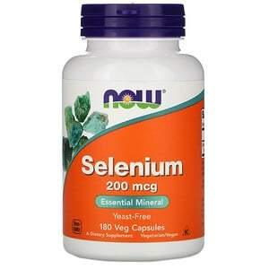 Now Foods, Selenium, 200 mcg, 180 Veg Capsules - HealthCentralUSA