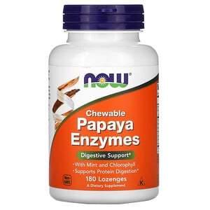 Now Foods, Chewable Papaya Enzymes, 180 Lozenges - HealthCentralUSA