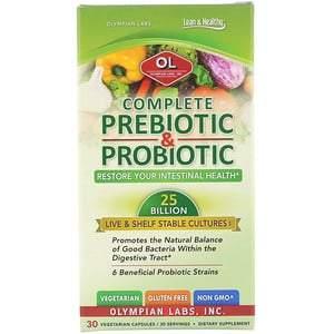 Olympian Labs, Complete Prebiotic & Probiotic, 30 Vegetarian Capsules - HealthCentralUSA