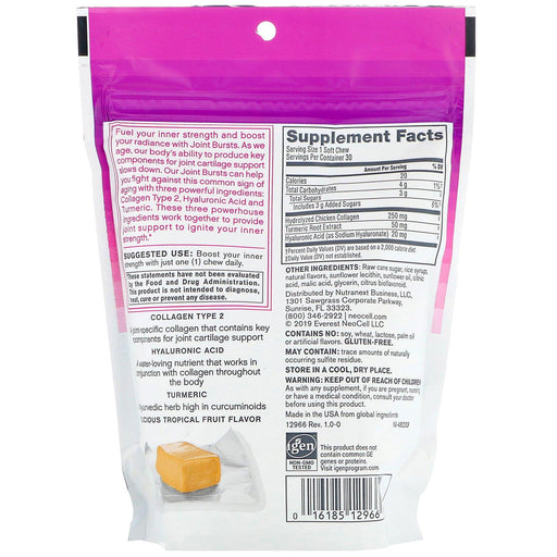 Neocell, Joint Bursts, Tropical Fruit , 30 Soft Chews - HealthCentralUSA